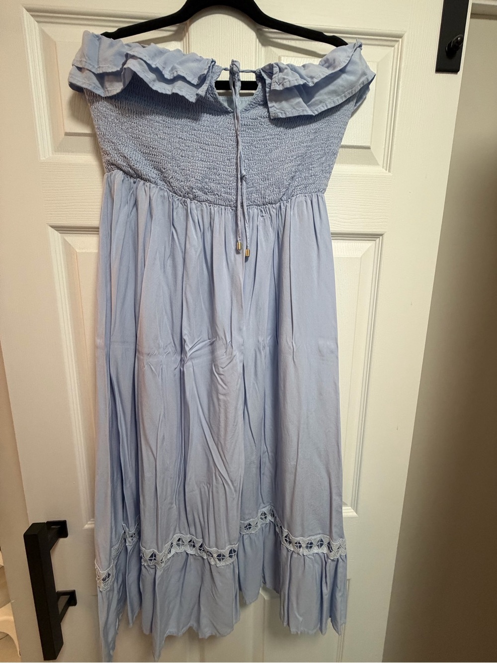 Saukole Women’s Summer Strapless Ruffle Dress
